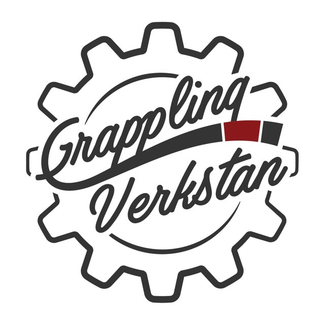 Grapplingverkstan Örebro IF logga, design av Oskar Fridhamre. Hos oss tränar vi BJJ och submission wrestling.